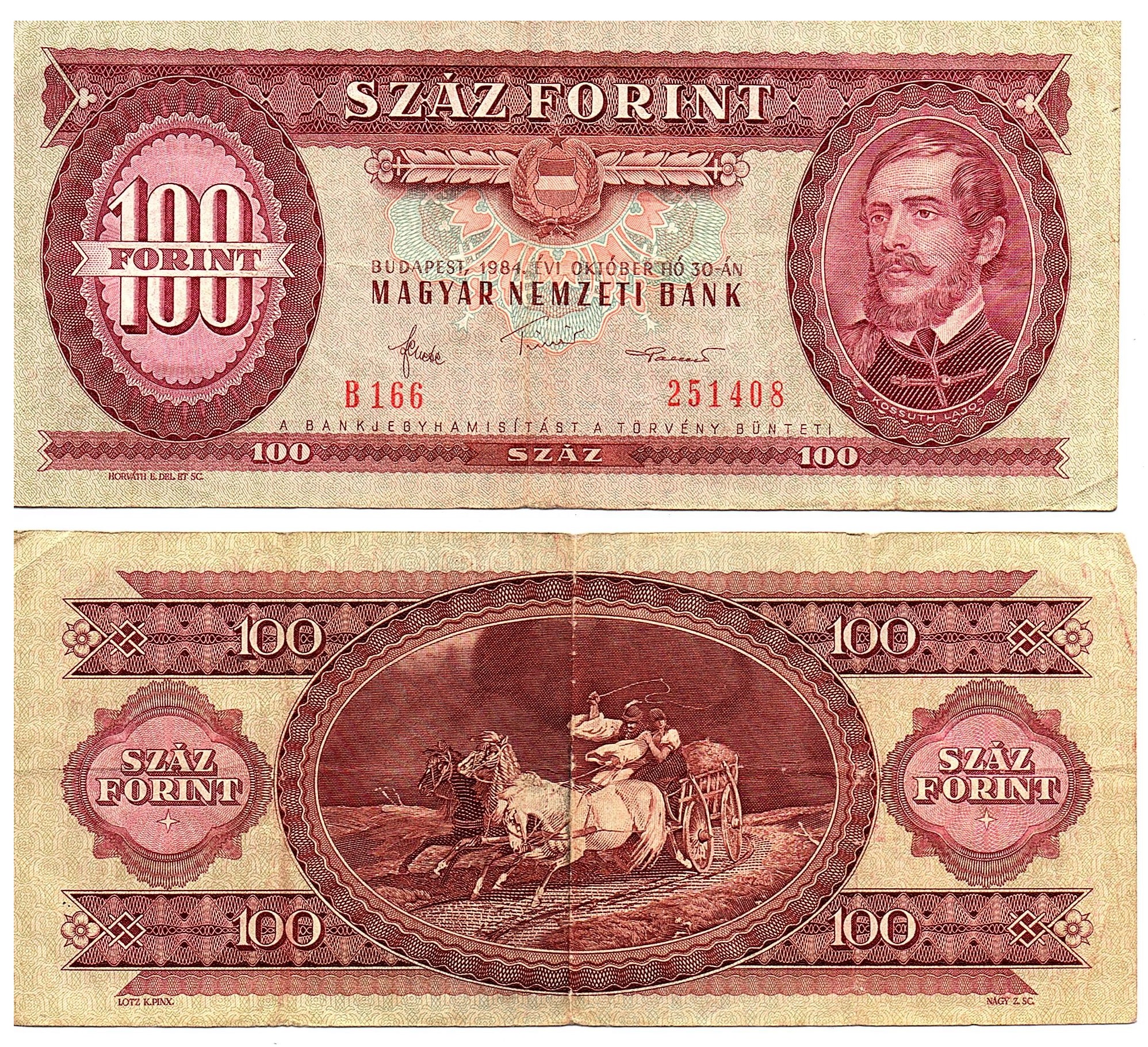 Hungary #171g/F  100 Forint